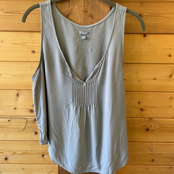 Aerie Blouse Gray Sleeveless Large - Picture 4 of 6